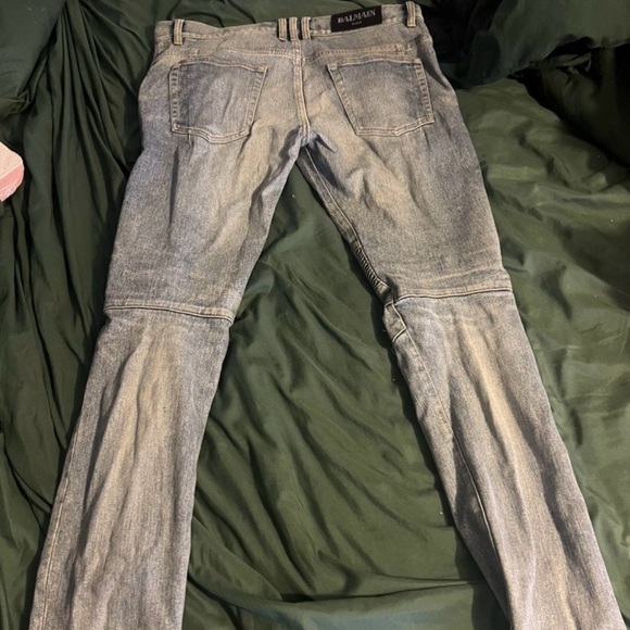 Balmain Distressed Biker Jeans - Picture 2 of 7